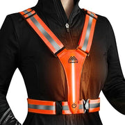 High-Visibility LED Reflective Safety Vest for Night Cycling