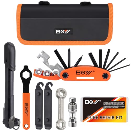 Portable Bicycle Repair Bag with Tire Pump & Tool Kit