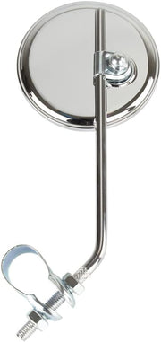 PRO+ 7" Chrome Steel Bolt-On Bike Rear View Mirror with Reflector