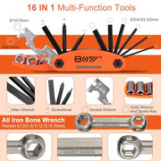 Portable Bicycle Repair Bag with Tire Pump & Tool Kit