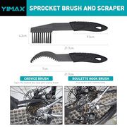 YIMAX Bike Chain Cleaning Kit with Lube & Brushes, 410ml