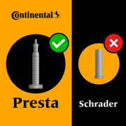 Continental Race 28" 700x25–32c Presta Valve Bike Tube