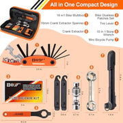 Portable Bicycle Repair Bag with Tire Pump & Tool Kit