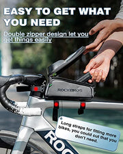 ROCKBROS Waterproof Bike Front Frame Phone Bag & Cycling Pouch