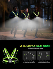 Viccux 500LM Reflective LED Safety Vest for Night Cycling