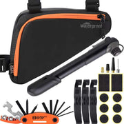 Portable Bicycle Repair Bag with Tire Pump & Tool Kit