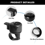 2-Pack Classic Mini Bike Bells with Loud Melodious Sound