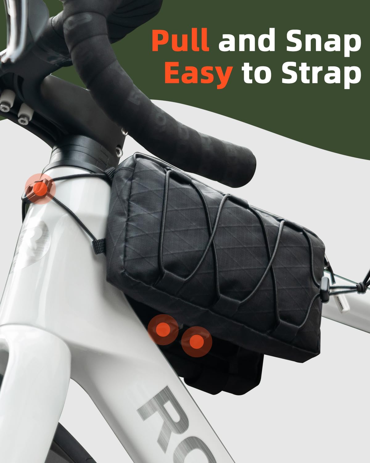 ROCKBROS 1L Quick-Release Top Tube Bike Bag with Shoulder Strap