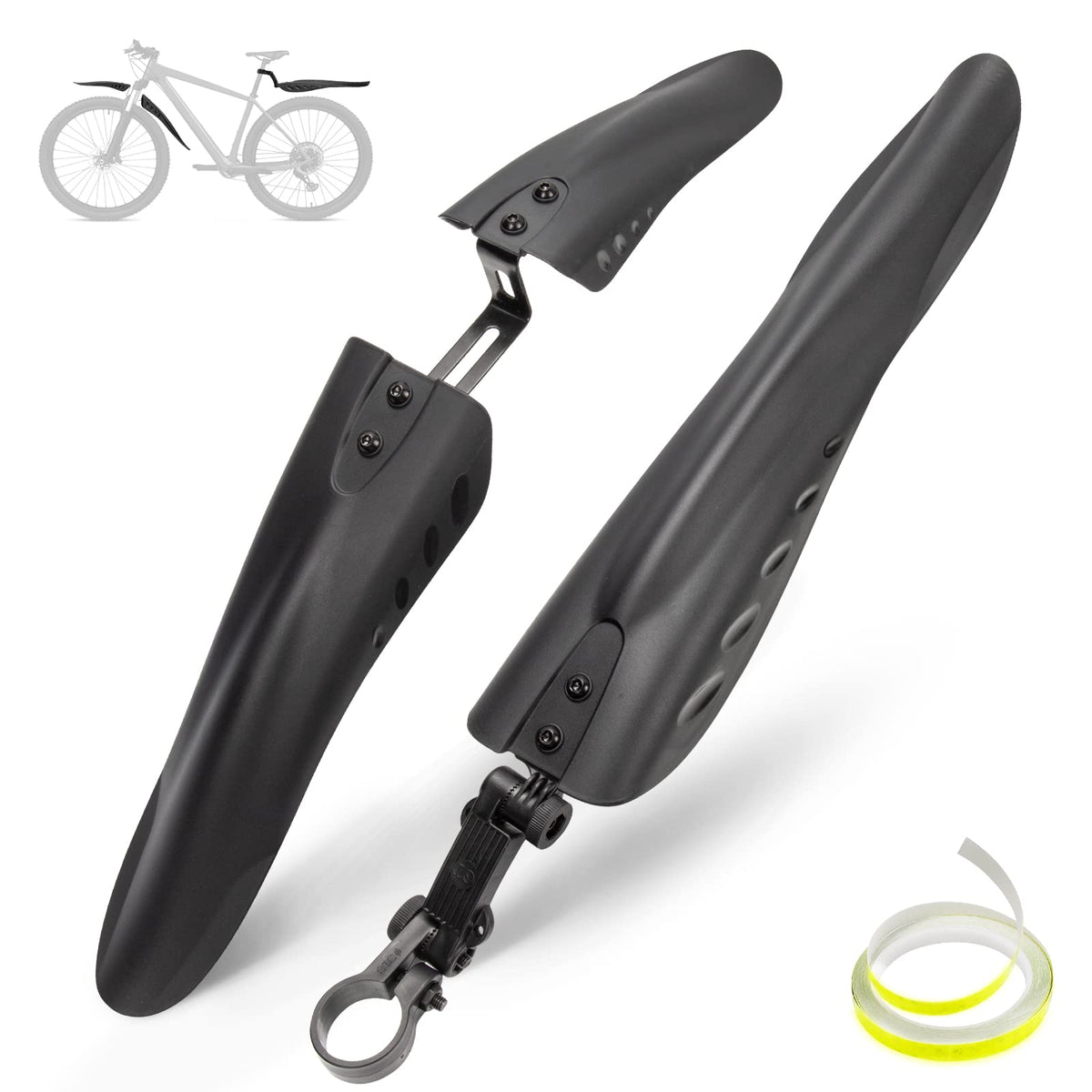 R2Depot Adjustable Bike Fender Set for 22–27.5" Bikes