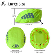 AYAMAYA Waterproof Reflective Bike Helmet Rain Cover