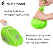 AYAMAYA Waterproof Reflective Bike Helmet Rain Cover