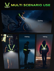 Viccux 500LM Reflective LED Safety Vest for Night Cycling