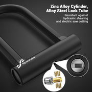 Sportneer Heavy-Duty Bike U-Lock with 5ft Security Cable