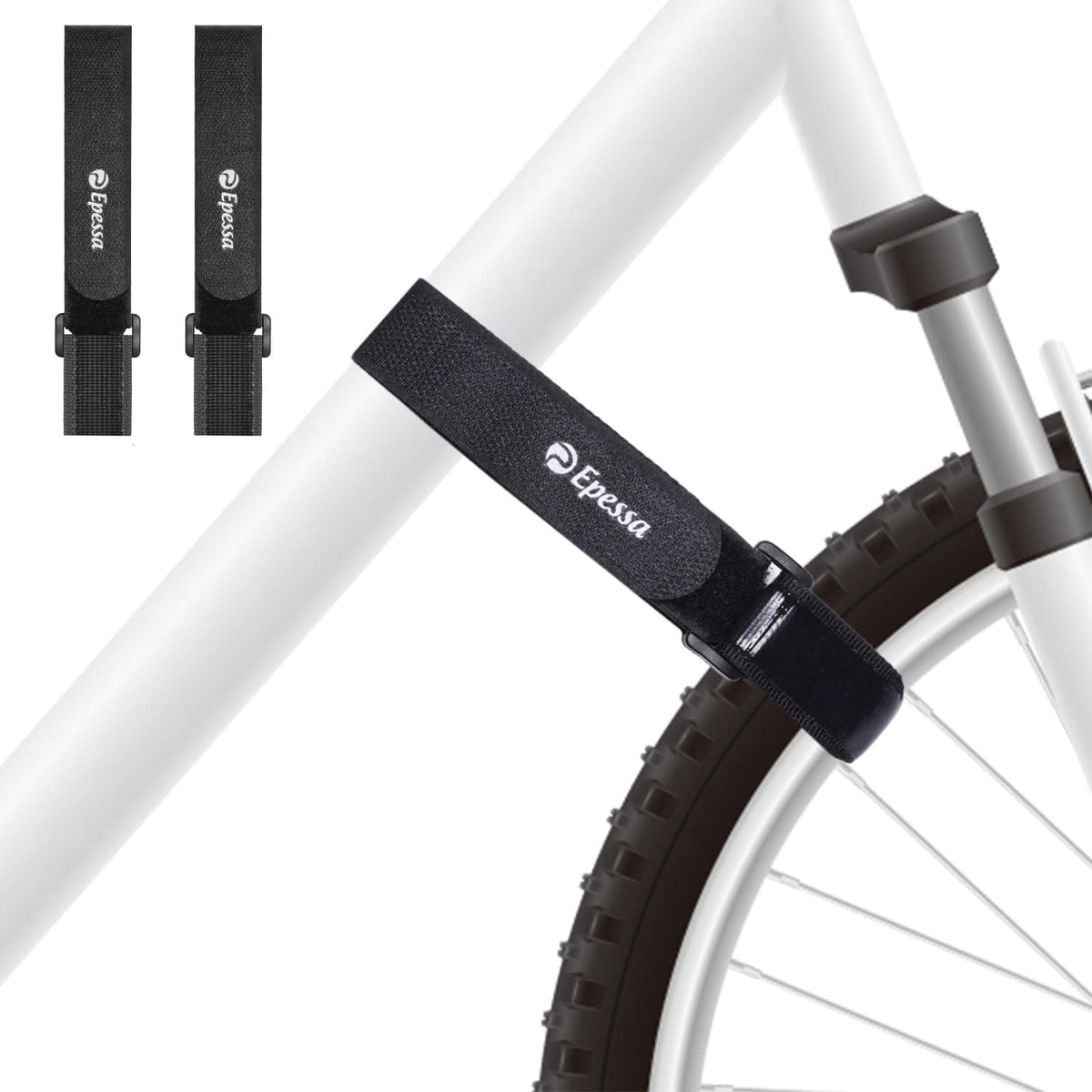 Adjustable Bike Rack & Wheel Stabilizer Strap Set