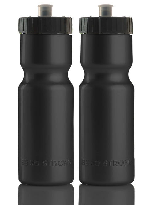 50 Strong 2-Pack 22 oz Bike Bottles & Bottle Cages