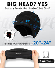 Hikenture Winter Cycling Skull Cap Helmet Liner with Glasses Holes