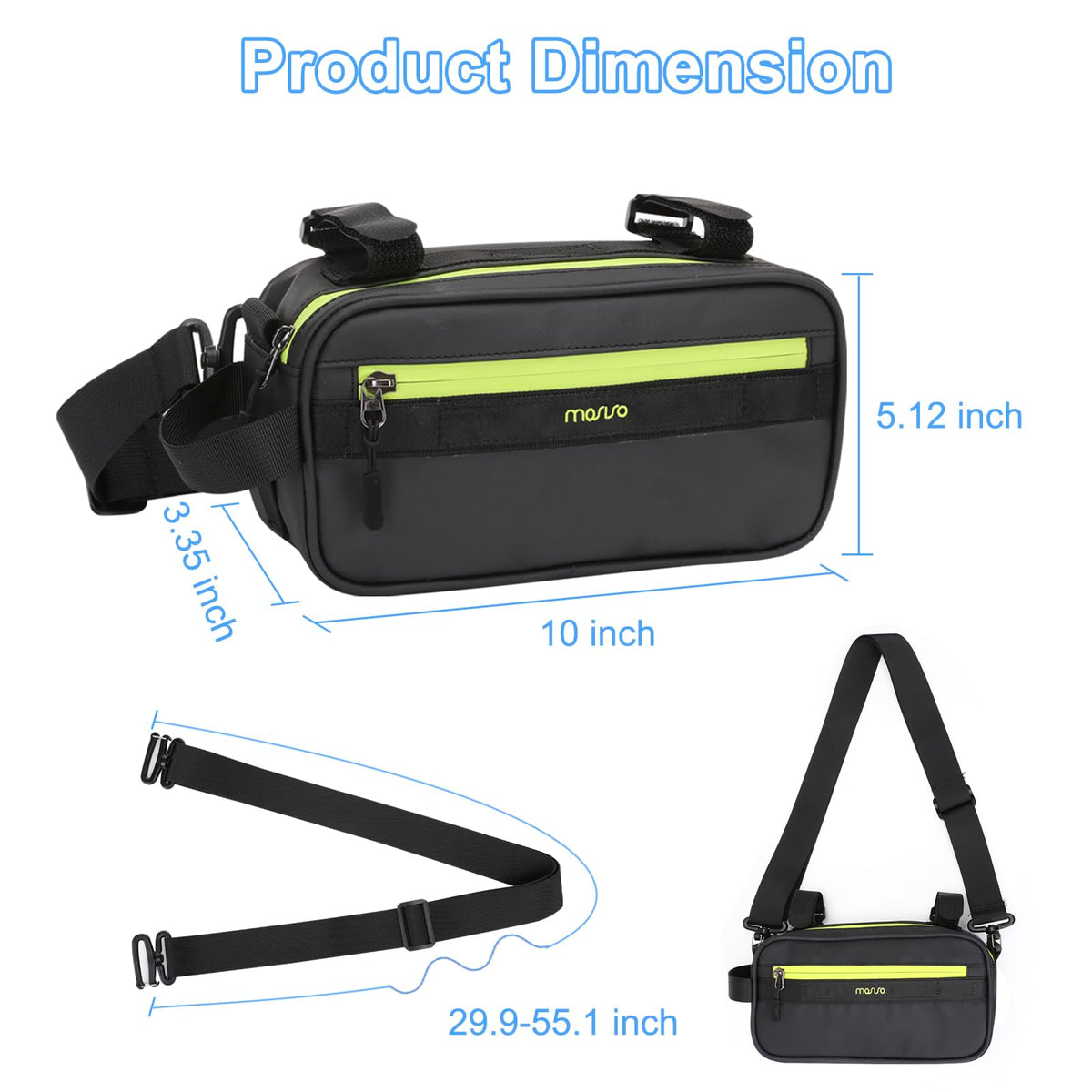 MOSISO Bike Handlebar Bag & Front Frame Storage Pouch