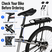 Adjustable Quick-Release Bike Rear Cargo Rack Mount
