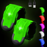 Fitense 2-Pack Rechargeable LED Reflective Safety Armbands