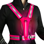 High-Visibility LED Reflective Safety Vest for Night Cycling