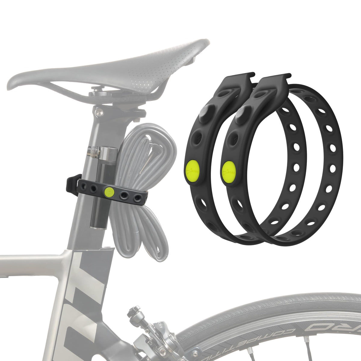 Bone Bike Strap Lite 2-Pack Rack & Wheel Stabilizer Straps