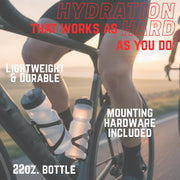 50 Strong 2-Pack 22 oz Bike Bottles & Bottle Cages