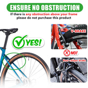RBRL Quick-Release 28" Bike Fender Set for 28–45mm Tires