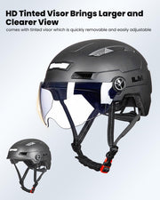 ILM E3-10L Adult Bike Helmet with Front & Rear LED Lights