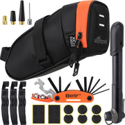 Portable Bicycle Repair Bag with Tire Pump & Tool Kit