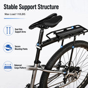 Adjustable Quick-Release Bike Rear Cargo Rack Mount