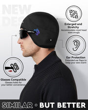 Hikenture Winter Cycling Skull Cap Helmet Liner with Glasses Holes