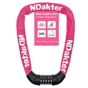 NDakter 5-Digit Heavy-Duty Combination Bike Chain Lock