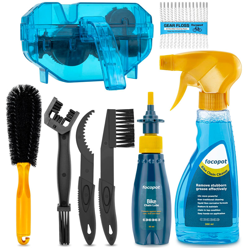 focopot Bike Cleaning Kit with Degreaser, Scrubber & Lube
