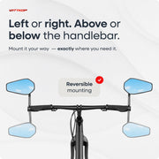 WITTKOP 360° Foldable HD Bike Handlebar Mirror, Break-Proof