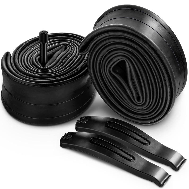 Hapleby 2-Pack 26" Bike Tubes with Schrader Valves & Levers
