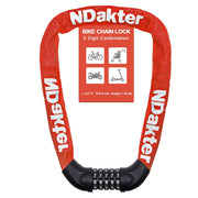 NDakter 5-Digit Heavy-Duty Combination Bike Chain Lock
