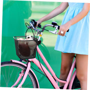 Universal Iron Front Bike Basket with Mounting Straps