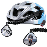 Adjustable Bike Helmet Mirror with Rear Safety Reflector