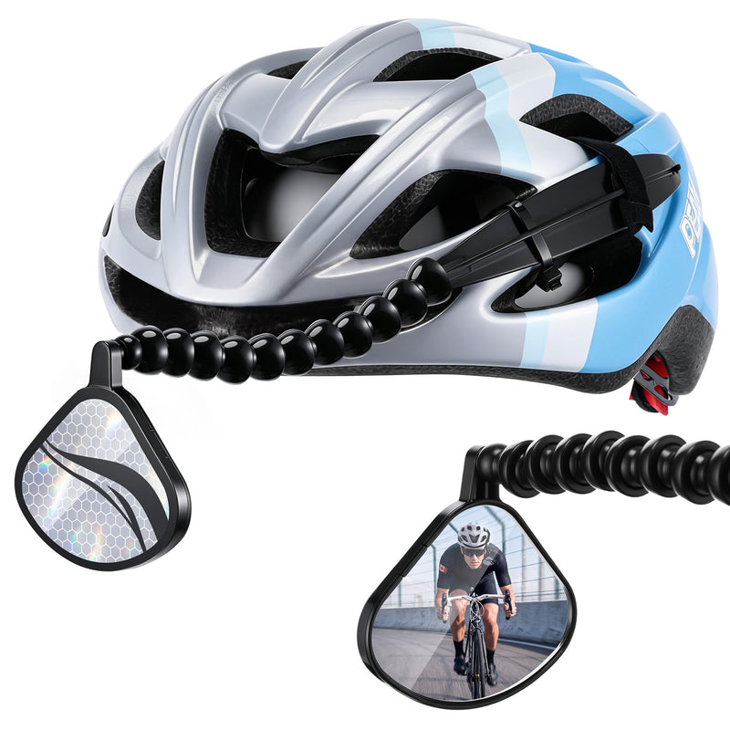 Adjustable Bike Helmet Mirror with Rear Safety Reflector