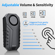 WSDCAM 113dB Waterproof Anti-Theft Bike Alarm with Remote