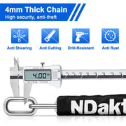NDakter 5-Digit Heavy-Duty Combination Bike Chain Lock