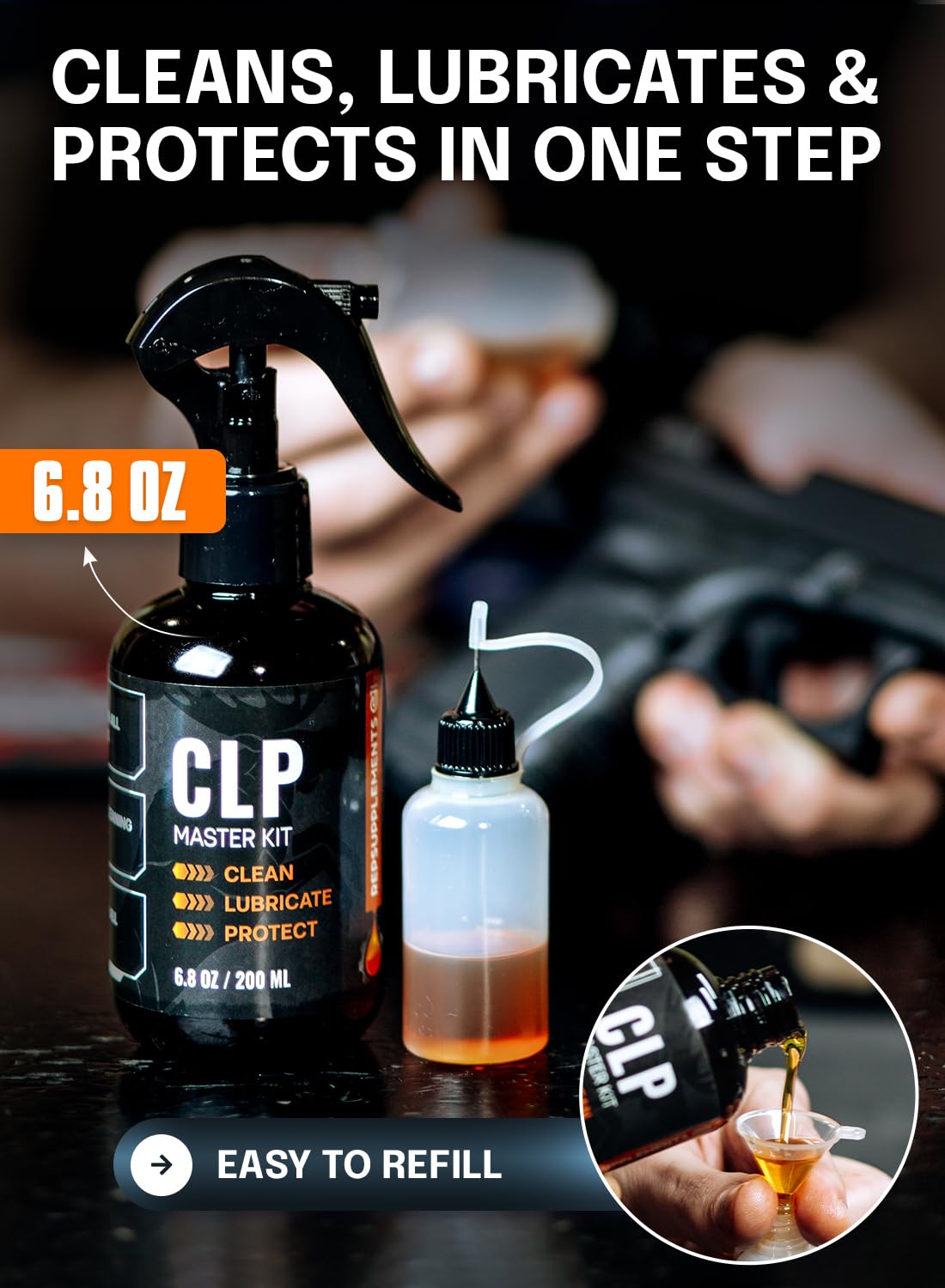3-in-1 Gun Cleaning Oil Kit with Sprayer & Needle Oiler
