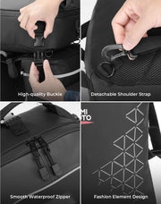 KEMIMOTO Large-Capacity Bike Pannier Set with Rain Cover