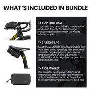 ALMSTHRE Top Tube, Saddle Bag & Ride Wallet Bundle