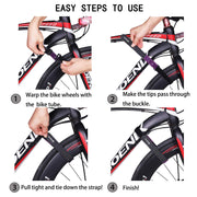 Adjustable Bike Rack & Wheel Stabilizer Strap Set
