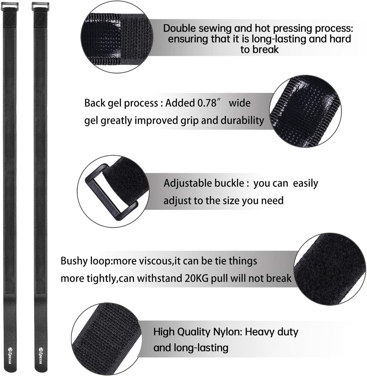 Adjustable Bike Rack & Wheel Stabilizer Strap Set
