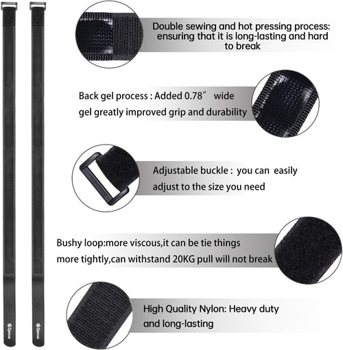 Adjustable Bike Rack & Wheel Stabilizer Strap Set