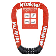 NDakter 5-Digit Heavy-Duty Combination Bike Chain Lock