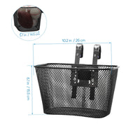 Universal Iron Front Bike Basket with Mounting Straps