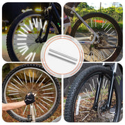 48/96-Pack 360° Waterproof Bike Spoke Reflector Clips